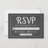 Chalkboard Wedding RSVP - Basic Response Cards Kaartje (Voorkant)