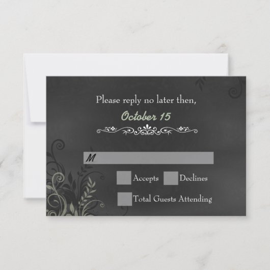 Chalkboard Wedding RSVP-kaart RSVP Kaartje (Voorkant)