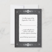 Chalkboard Wedding RSVP-reactiekaart RSVP Kaartje (Achterkant)