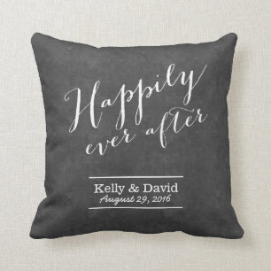 Chalkboard Wedding  script Kussen