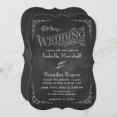 Chalkboard Wedding Uitnodiging 2 (Voorkant / Achterkant)