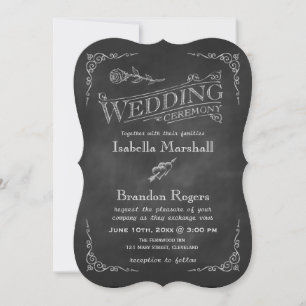 Chalkboard Wedding Uitnodiging 2