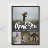 Chalkboard Wedding Vier Foto's | Bedankt script (Voorkant)