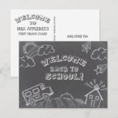 Chalkboard Welkom terug naar het Briefkaart van de (Voorkant / Achterkant)