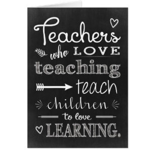 Chalkboard Wenskaart voor leerlingenwaardering
