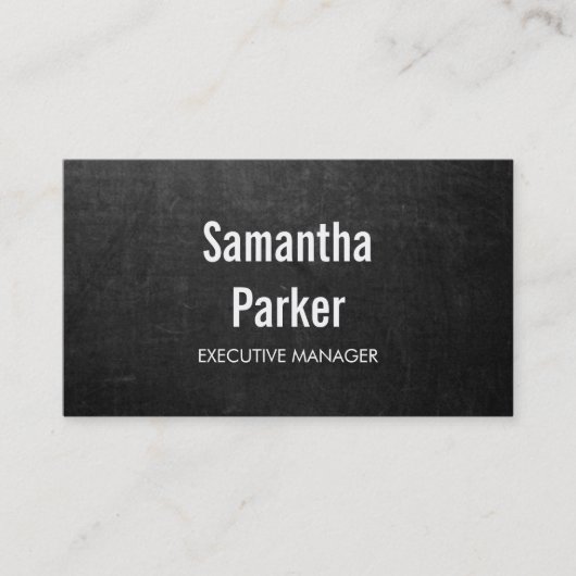 Chalkboard White Contemmodern Executive Manager Visitekaartje (Voorkant)
