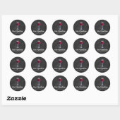 Chalkboard Wijn Ronde Stickers (Vel)