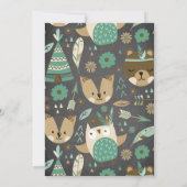 Chalkboard Wild One Baby shower Invitation Kaart (Achterkant)