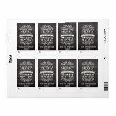 Chalkboard wishing you Merry kerstcadeau Label (Full Sheet)