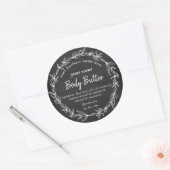 Chalkboard witte rustieke krans body boter ronde sticker (Envelop)