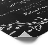 Chalkboard Wreath Wedding Guestbook Poster (Hoek)