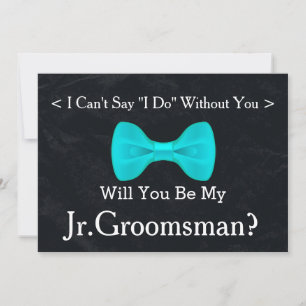 Chalkboard zal je mijn Jr.Groomsman zijn Kaart