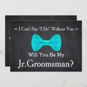 Chalkboard zal je mijn Jr.Groomsman zijn Kaart (Voorkant / Achterkant)