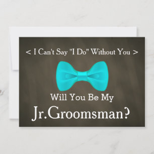 Chalkboard zal je mijn Jr.Groomsman zijn Kaart
