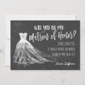 Chalkboard zal jij mijn matron zijn. kaart (Voorkant)
