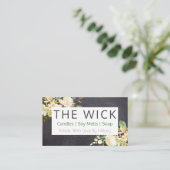 Chalkboard-zeepkaars Zonnewaxsmelt en doe-het-zelf Visitekaartje (Staand voorkant)