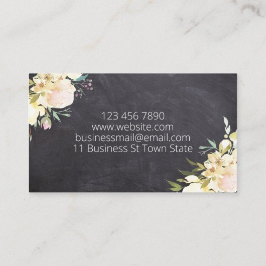 Chalkboard-zeepkaars Zonnewaxsmelt en doe-het-zelf Visitekaartje (Achterkant)