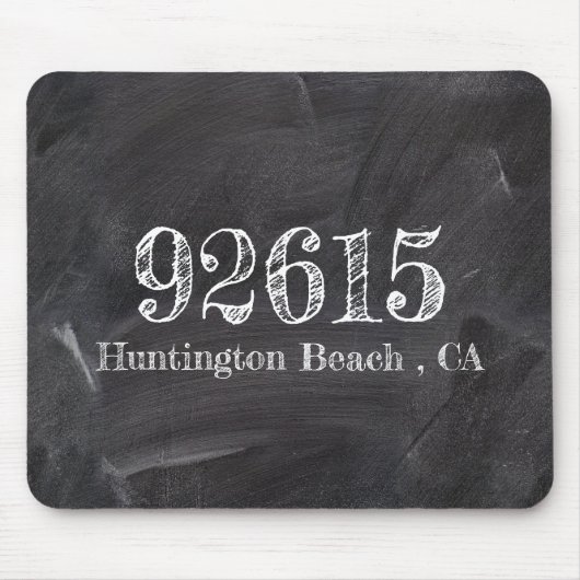 Chalkboard Zip Code Muismat (Voorkant)