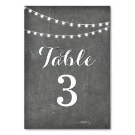Chalkboard Zomer String Licht Tafelnummer