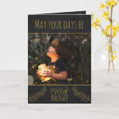 Chalkboard zwart en goud met afbeelding kerst kaart