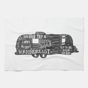 Chalkboardaanhangwagen Theedoek
