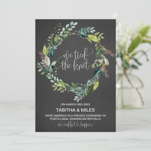 Chalkboardafzetting met uitvloeisel aankondiging (Staand voorkant)