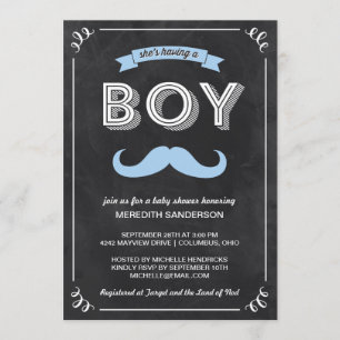 ChalkboardBaby shower Kaart