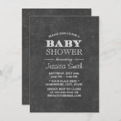  ChalkboardBaby shower Kaart (Voorkant / Achterkant)