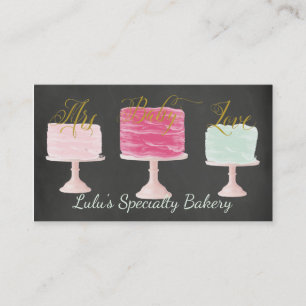 Chalkboardbakkerij-Visitekaartje met bakkerijkake Visitekaartje