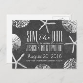 Chalkboardbalken opslaan Datum Aankondigingskaart (Voorkant / Achterkant)