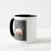 ChalkboardBoerderij | Omlaag op de Boerderij schap Mok (Voorkant links)