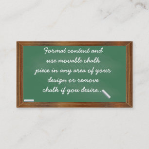 Chalkboardkaartsjabloon Visitekaartje
