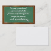 Chalkboardkaartsjabloon Visitekaartje (Voorkant / Achterkant)