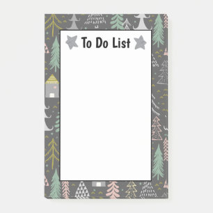 Chalkboardkerstbomen en kastelen Roze geel Post-it® Notes