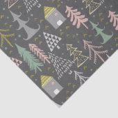 Chalkboardkerstbomen en kastelen Roze geel Tissuepapier (Detail)