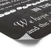 Chalkboardposter - dank u voor het trouwbord - fee poster (Hoek)