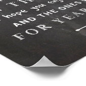 Chalkboardposter - dank u voor uw trouwbord poster (Hoek)