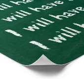 Chalkboardschrijven Poster (Hoek)