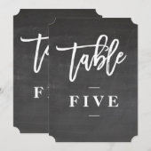 Chalkboardscript bijtnummer tabel kaart (Voorkant / Achterkant)