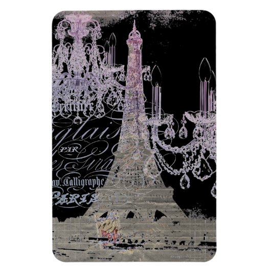chalkboardscripts chandelier paris eiffeltoren magneet (Verticaal)