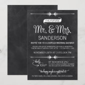 Chalkboardstellen bruiloft kaart (Voorkant / Achterkant)