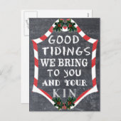 Chalkboardstijl kerstKaarten Feestdagenkaart (Voorkant / Achterkant)