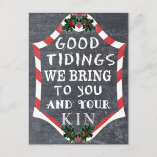 Chalkboardstijl kerstKaarten Feestdagenkaart