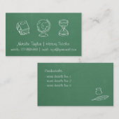 Chalkboardtextuur Geschiedenis Visitekaartjes lera (Voorkant / Achterkant)