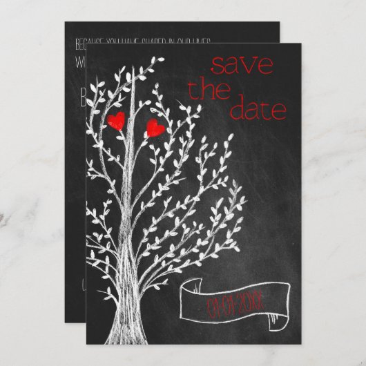 Chalkboardthema Kaart (Voorkant / Achterkant)