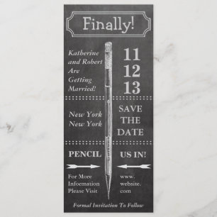 ChalkboardVintage bespaart de datum met banner Save The Date