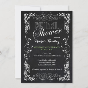 ChalkboardVrijgezellenfeest voor grafische Vintage Kaart