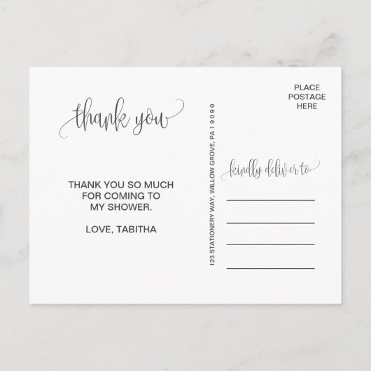 Chalkboardvulling Hartelijk dank Briefkaart (Achterkant)