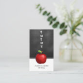 ChalkboardWaterverf Apple-leerleraar Visitekaartje (Staand voorkant)