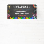 Chalkbord Bienvenue Retour À L'École Bannière Roug (Insitu)